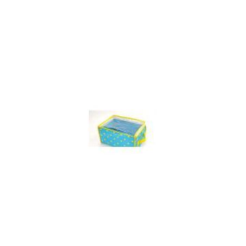 Non-Woven Blue Eco-friendly Zippered Storage Boxes odm-v3