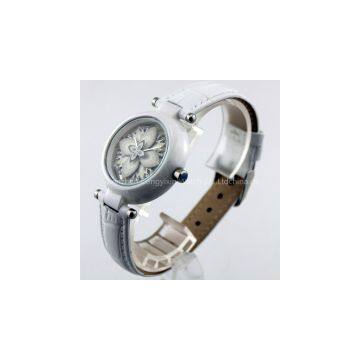 Women/ladies Ceramic Watch 2014Best Lady Flower Watches For Gift Set Girls Smart Wristwatch photo-2