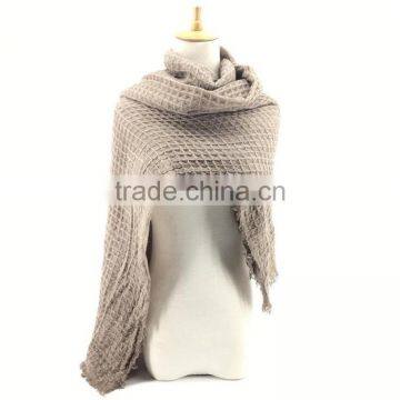 Women Plaid Cashmere Scarf Pashmina Warm Winter Scarf photo-5