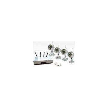 Real time 4 CH Wireless camera Security Systems by 2.4GHz - 2.485GHz analogue RF modulation