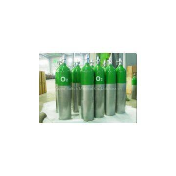 Medical Oxygen Cylinder Gas Aluminum Tank With Pressure Gauge & Post Toggle On / Off Valve photo-3