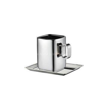 Stainless Steel Coffee Cup Set, Espresso Cup Coffee Cup With Spoon And Saucer