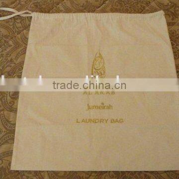 Nice drawstring canvas disposable hotel laundry bags