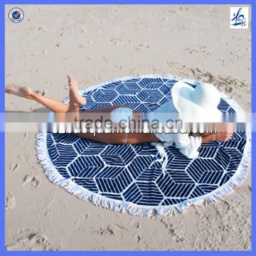 Hot-sale cotton beach round towel can be used as a round yoga towel