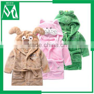 Baby hooded bathrobe with custom animal