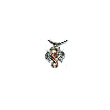 Gold PEWTER Dragon Gift Pendant