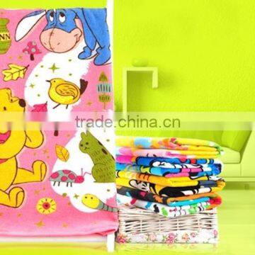 wholesale 100% cotton cartoon character printing beach towel reactive printed bath towels for kids towel on sale china supplier