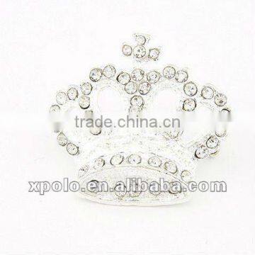 Korean Popular Style Inlay Diamond Crown Brooches Pins