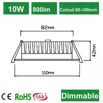 10w Dimmable Led Downlight Ceiling Light Home Light Downlighter photo-2