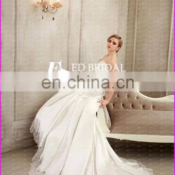 CE91 2015 Custom Made Simple Modern Cheap Mermaid Lace Trim Ruffles Beading Wedding Dresses 2015 photo-4