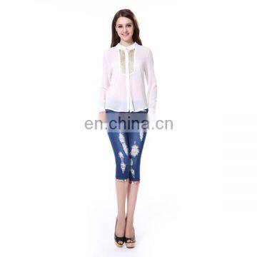 Fashion New Women's Chiffon Tops Long Sleeve Button Down Shirt Casual Blouse