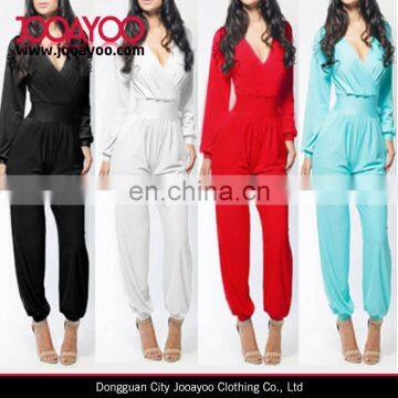 Sexy Women's Cocktail Career Long Sleeve High Waist Long Pants Bandage Jumpsuits