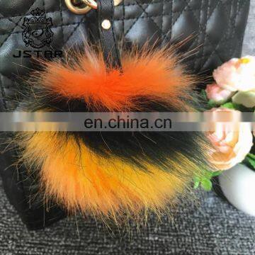 Factory Wholesale Accessories Rabbit Pompom High Quality Large Faux Pom Fluffy Fox Fur Ball For Keychain Bag Charm