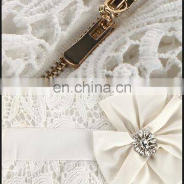 High Quality Fashion Round Neck Sexy Lace Casual Dress With 3/4 Long Sleeves Dress photo-6