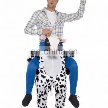 Funny Piggyback Ride On Pick Me Up Cow Costume