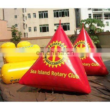 inflatable triangular mark buoys for water advertisement