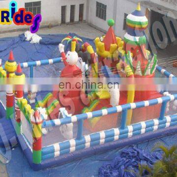 colorful funny inflatable fun city combo games in outdoor