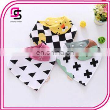 High quality hot wholesale baby soft triangle cotton baby bandana bibs