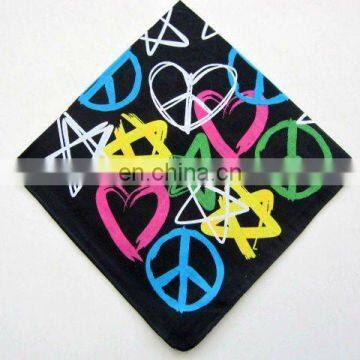 2012 newest Peace Symbol Printing Bandana