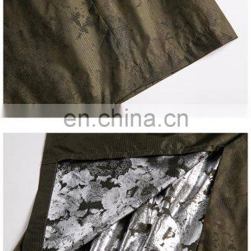 Wholesale Women Clothing Spring Wear Fashion Lapel Waist Tie Long Sleeves Jacquard Cloth Overknee Trench Coat photo-6