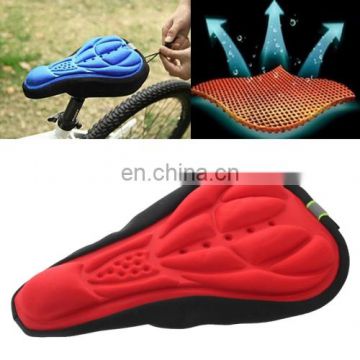 3D Silicone Lycra Nylon & Gel Pad Bicycle Seat Saddle Cover, Soft Cushion Fits for Kinds of Bikes