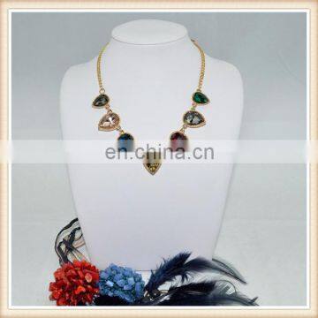 fashion new design fashion alloy necklace jewelry with rhinestone made in china