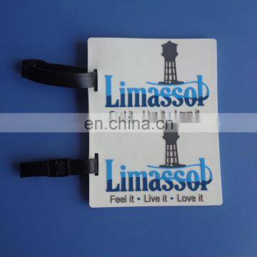 Customized soft pvc travel luggage tag with Cyprus lighthouse scenery