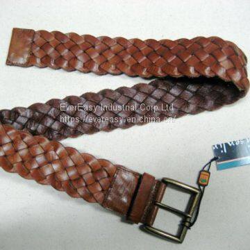 Real leather or PU weaving belts waist belt