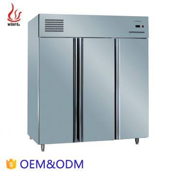 Stainless steel 3-Doors Single Temperature Freezers in refrigeration equipment