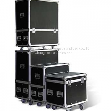 Two Lock + Bottom Cover Black / White Color Cable Road Case