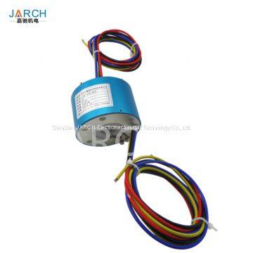 Electric Slip Ring for 6 Circuits 5A Through Hole Sliprings with Hole Bore 12mm OD Size 35mm Signal Rotary Union