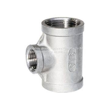 REDUCER TEE  Stainless Steel Tee factory  Threaded Fittings