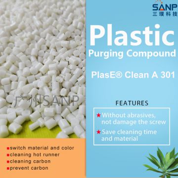 SANP PlasE Clean purging compound for injection machine PS carbide cleaning & prevention