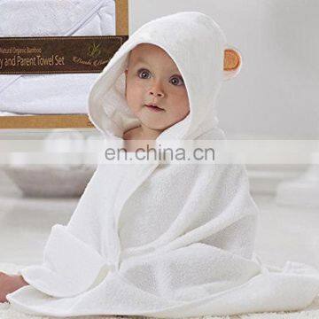 Panda pattern wholesale baby hooded towel, bamboo blanket baby hooded bath towel