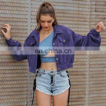 New Women Loose Classic Crop Moto Biker Coat Autumn Lady Basic Plus Size Outerwear Jacket photo-5