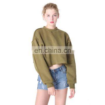 Women Plain Blank Cotton Lightweight Crop Pullover hoodies