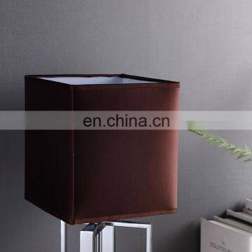 Customize Logo Silver Iron Base Cheap Modern Nightstand Lamp for Office Home Hotel photo-4