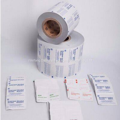 Alcohol Prep Pad Packaging Aluminum Foil Paper in Roll