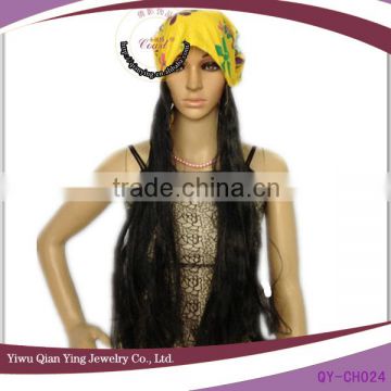 nice cheap yellow hair wig hat