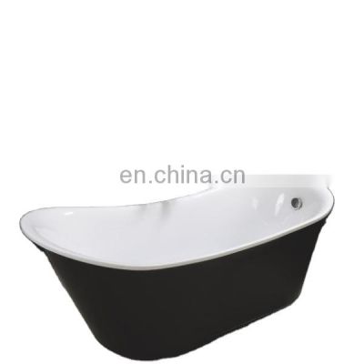 Mini Plastic Portable Bathtub For Adults Soaking Black Massage Bath Tub