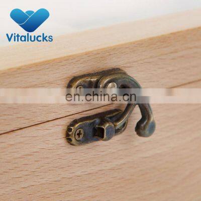Hot Sale Customized Unfinished Hinge Lid Acrylic Lid Wooden Box photo-5