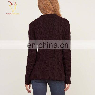 Warm Wool Private Label Knitted Winter Sweater for Women photo-4
