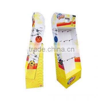 Novelty Cardboard POS Design Peg Hooks Carton Floor Display