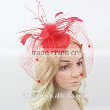 New Coming Hairclip Fascinator Mini Hat With Veiling photo-2