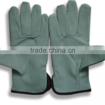 sheep grain leather drivers driving gloves with full lining