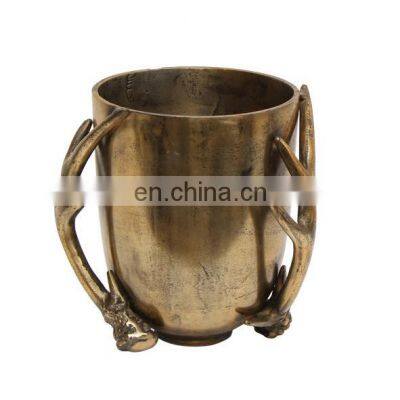 brass antique wine bucket