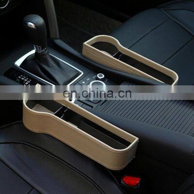 Autoaby Car Seat Gap Storage Box Cup PU Leather Pocket Car Organizer Bottle Cups Holder Multifunctional Car Accessories photo-2