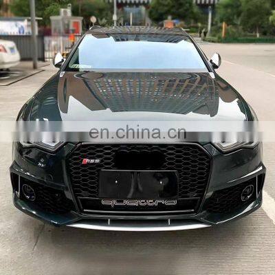 RS6 Front Bumper for Audi A6 S6 C7 With Center Honeycomb Mesh High Quality Bumper Grill 2012-2015 photo-2