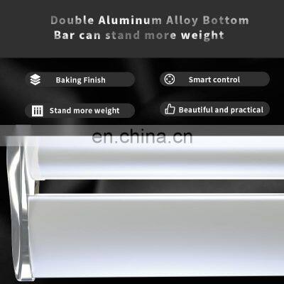 Customized Polyester Roller Double Layer Motorized Motorised Zebra Blinds Smart Jacquard Zebra Blind Roller Blind Shade photo-2