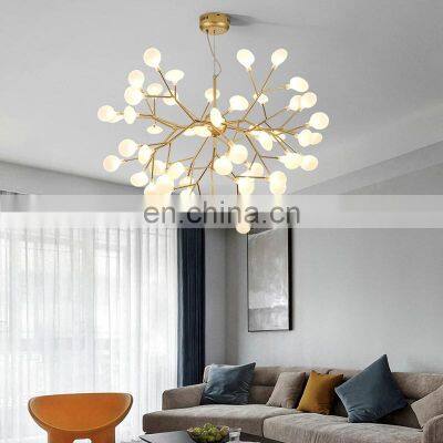 Led Modern Firefly Chandelier Light 110V 220V Tree Branch Decorative Lamp